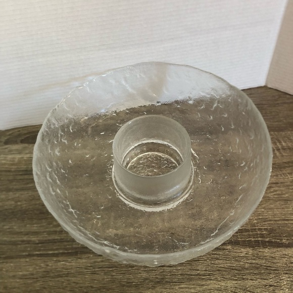 Vintage Textured Glass Serving Bowl - Picture 2 of 10